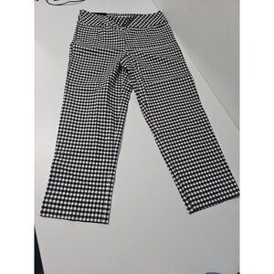 NEW S.C. & CO. Women's Tummy Control Pants, Black And White Gingham Checkered 16